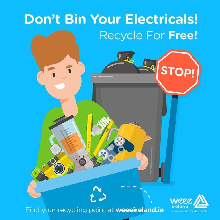 All household electronic, battery and lighting waste are free to recycle